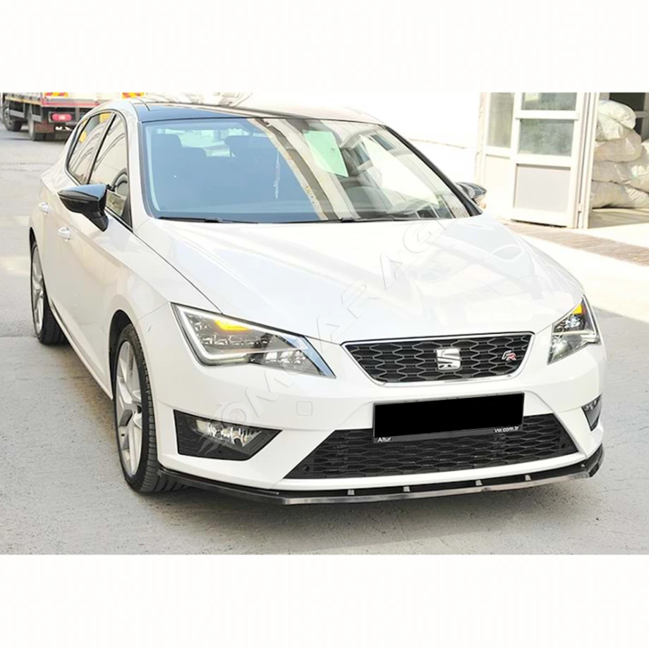 Seat Leon Mk3 FR Ön Lip Plastik Parlak Siyah karlık-ön-ek-bodykit 2012 2013 2014 2015 2016