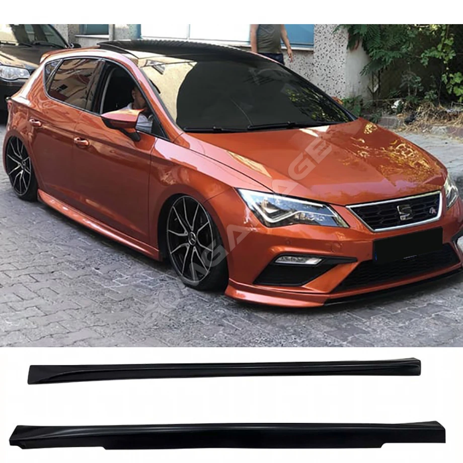 Seat Leon Mk3 Aero Yan Marşpiyel Seti Mat Siyah Plastik 2 Adet 2012-2020