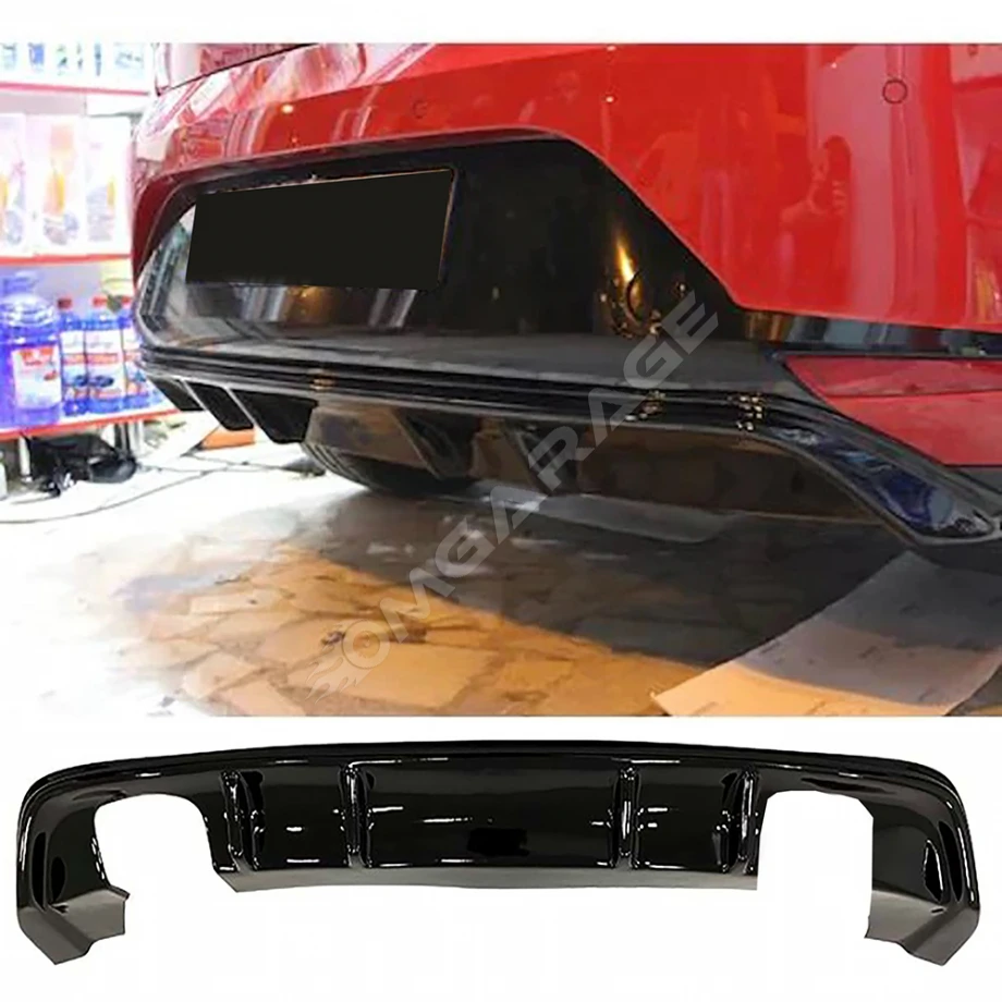 Seat Leon Mk3 FR Difüzör Difizör Plastik Parlak Siyah Sağ Sol Çift 2012-2016 Arka-bodykit-ek-karlık