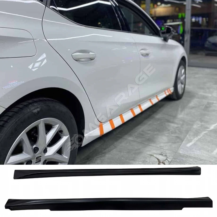 Seat Leon Mk4 Aero Yan Marşpiyel Seti Mat Siyah Plastik 2 Adet 2020 ve üzeri