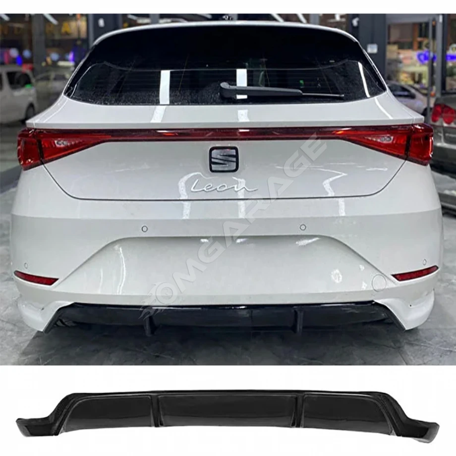 Seat Leon Mk4 Arka Ek Plastik Siyah Difüzör 2020 ve üzeri Arka-bodykit-ek-karlık