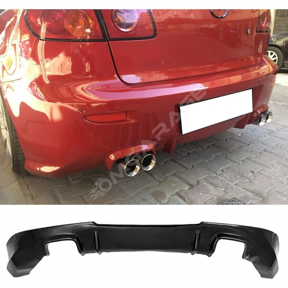 Mazda 3 Arka Ek Plastik Siyah Difüzör Arka-bodykit-ek-karlık
