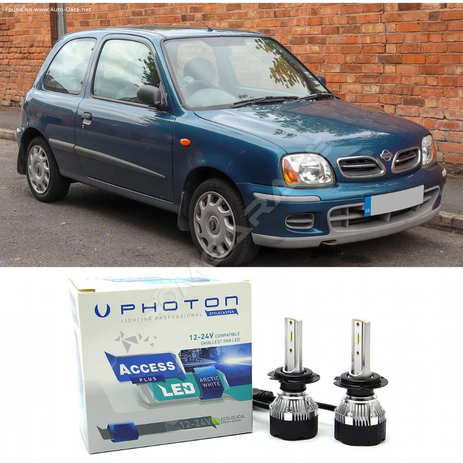 Nissan Micra K11 Led Xenon Uzun + Kısa Far Ampulü H4 Access Yeni Seri Beyaz 1992-2002
