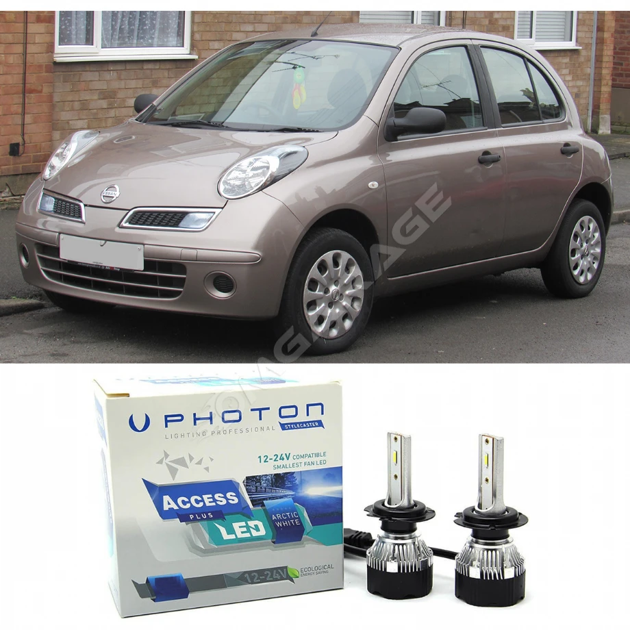 Nissan Micra Led Xenon Uzun + Kısa Far Ampulü H4 Access Yeni Seri Beyaz 2003-2010