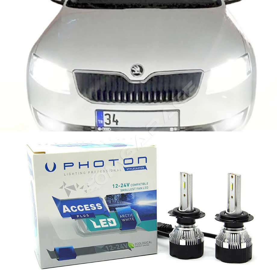 Skoda Octavia Mk3 Led Xenon Kısa Far Ampulü H7 Access Yeni Seri Beyaz 2013-2017