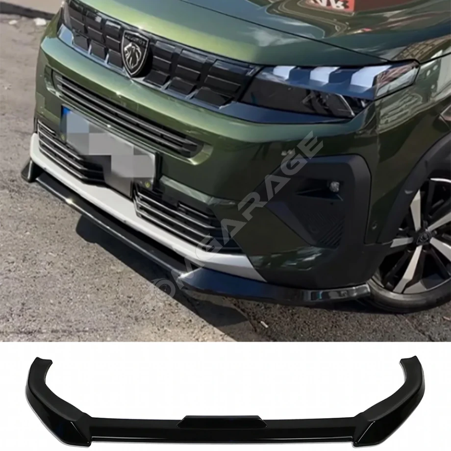 Peugeot Partner Ön Lip Plastik Parlak Siyah karlık-ön-ek-bodykit 2021 2022 2023 2024 2025