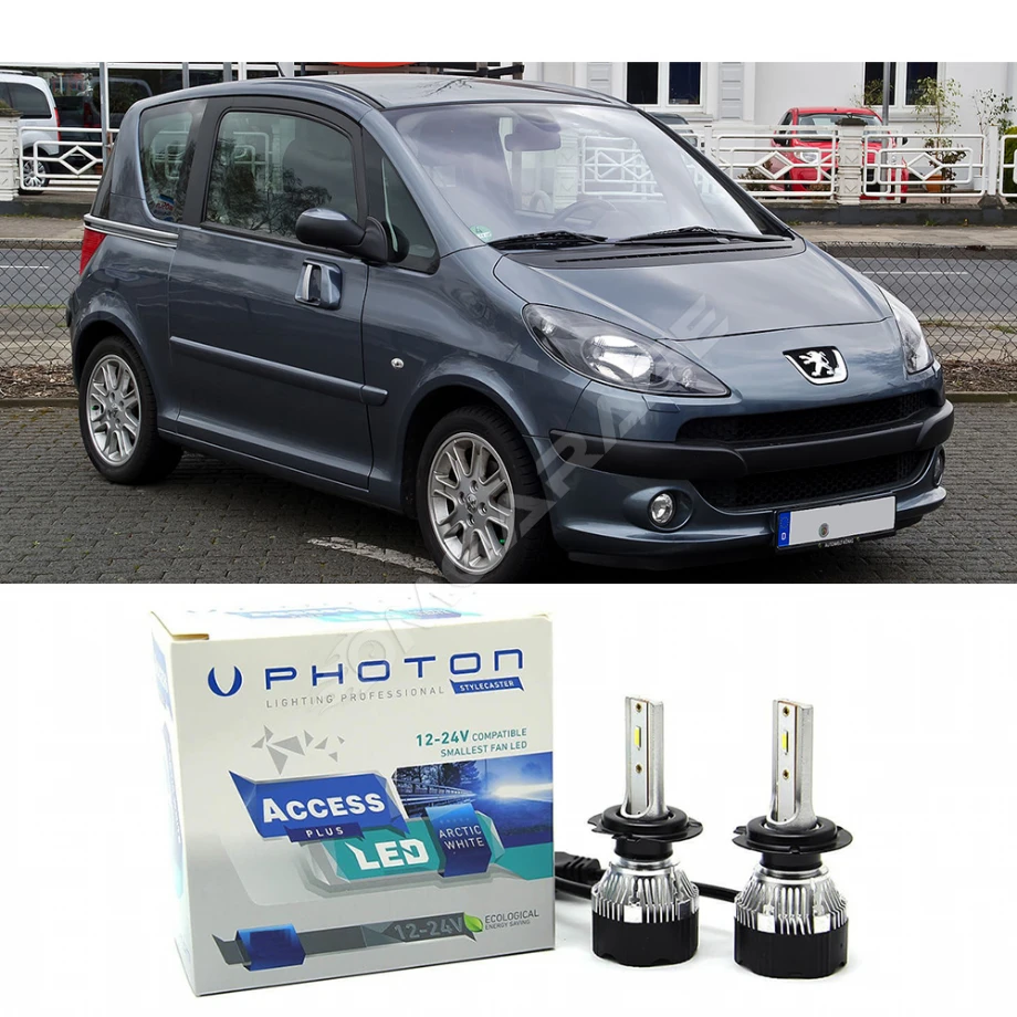 Peugeot 1007 Uzun+Kısa Far Ampulü H4 Access Yeni Seri Beyaz 2005-2009