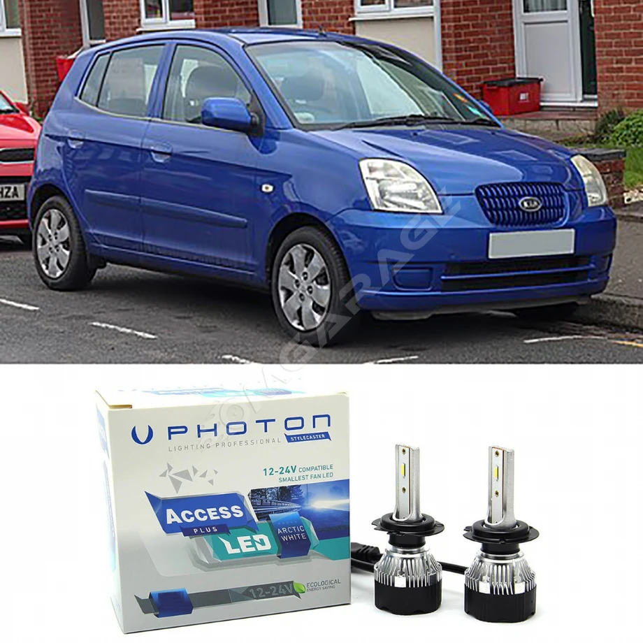 Kia Picanto Led Xenon Uzun + Kısa Far Ampulü H4 Access Yeni Seri Beyaz