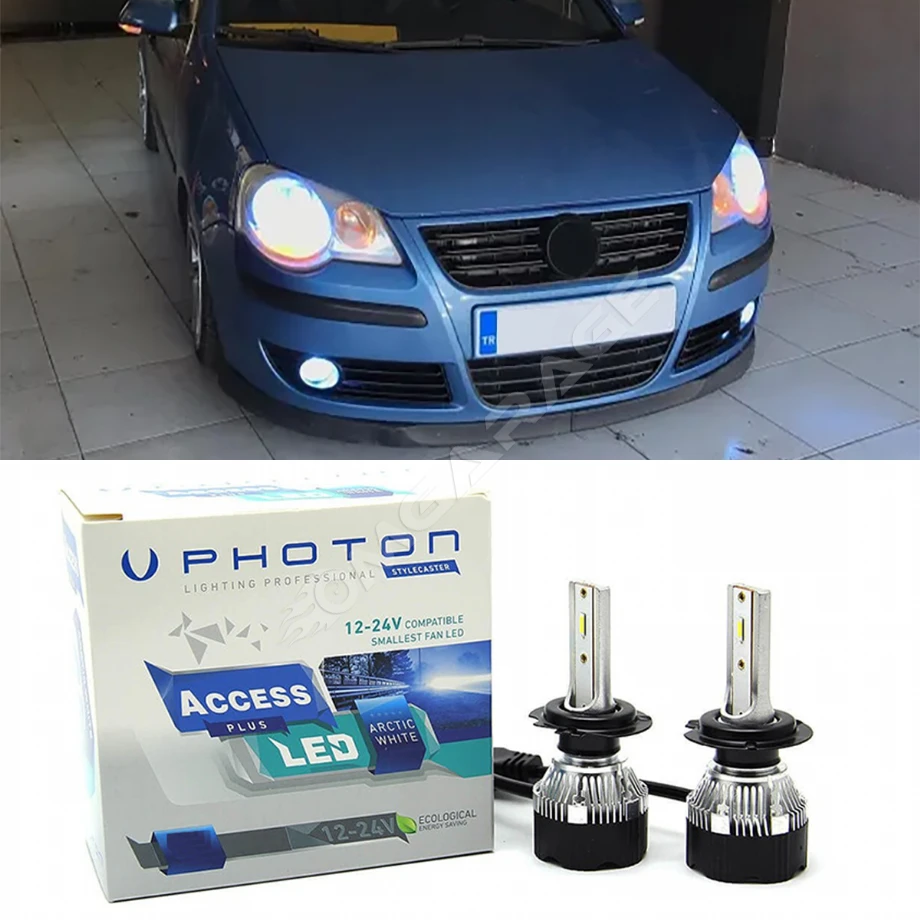 Vw Polo Mk4 Led Xenon Uzun Far Ampulü H1 Access Yeni Seri Beyaz 2000-2010