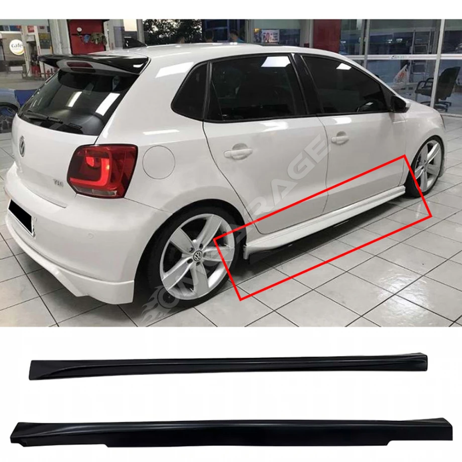 Vw Polo Mk5 Aero Yan Marşpiyel Seti Mat Siyah Plastik 2 Adet 2009-2017