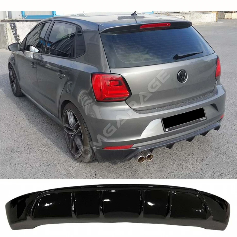 Vw Polo Mk5 Rieger Arka Ek Plastik Siyah Difüzör 2014-2017 Arka-bodykit-ek-karlık