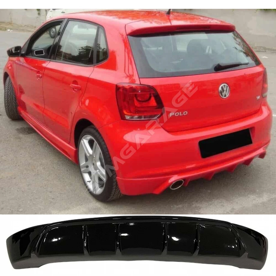 Vw Polo Mk5 Rieger Arka Ek Plastik Siyah Difüzör 2009-2013 Arka-bodykit-ek-karlık