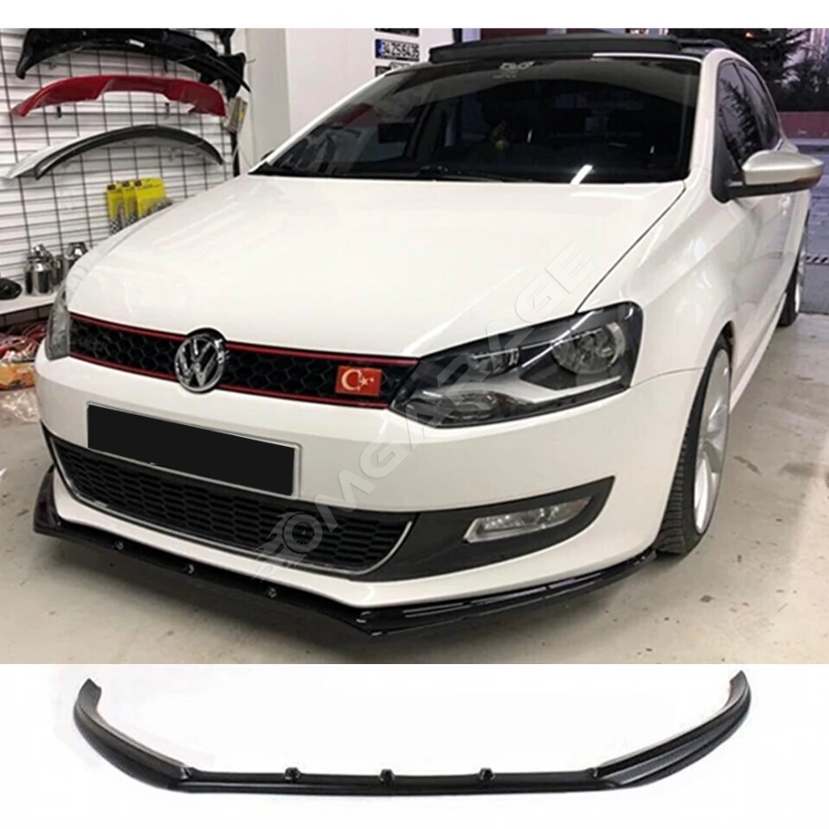 Vw Polo Mk5 Ön Lip Plastik Parlak Siyah karlık-ön-ek-bodykit 2009 - 2017