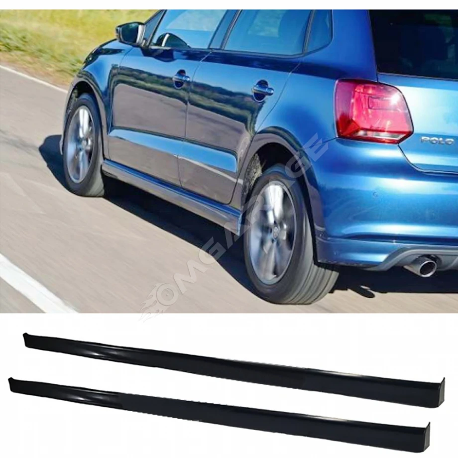 Vw Polo Mk5 R Line Yan Marşpiyel Seti Mat Siyah Plastik 2 Adet 2009-2017