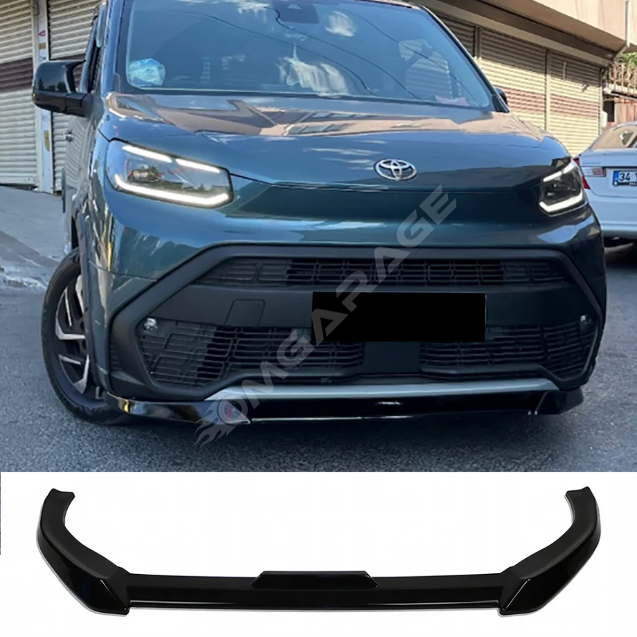 Toyota Proace City Ön Lip Plastik Parlak Siyah karlık-ön-ek-bodykit 2019-2024