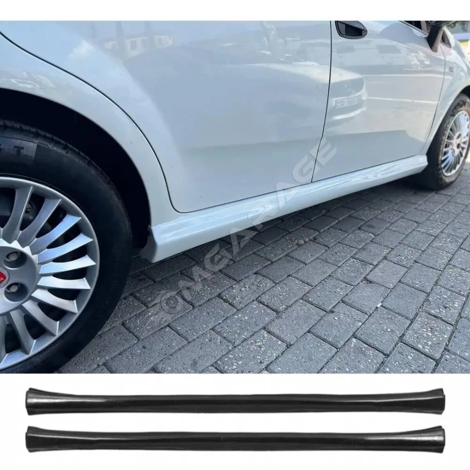 Fiat Punto Düz Yan Marşpiyel Seti Mat Siyah Plastik 2 Adet 2012 2013 2014 2015 2016 2017 2018