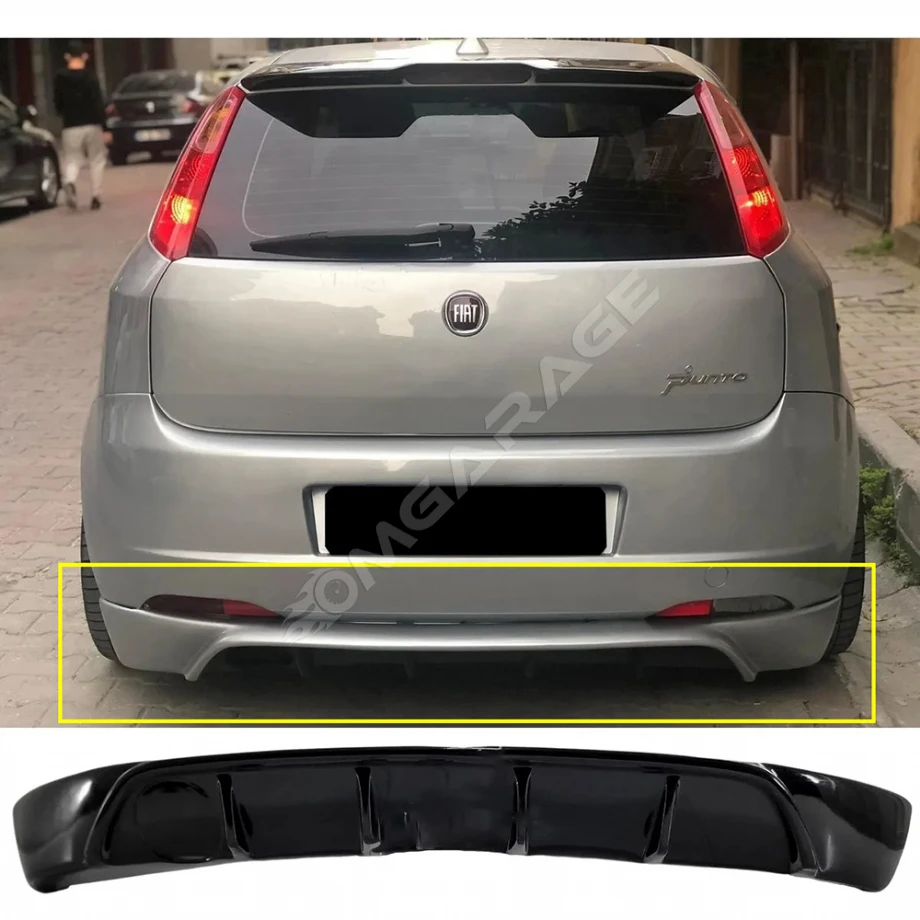 Fiat Punto Grande Rieger Arka Ek Plastik Siyah Difüzör 2005-2009 Arka-bodykit-ek-karlık