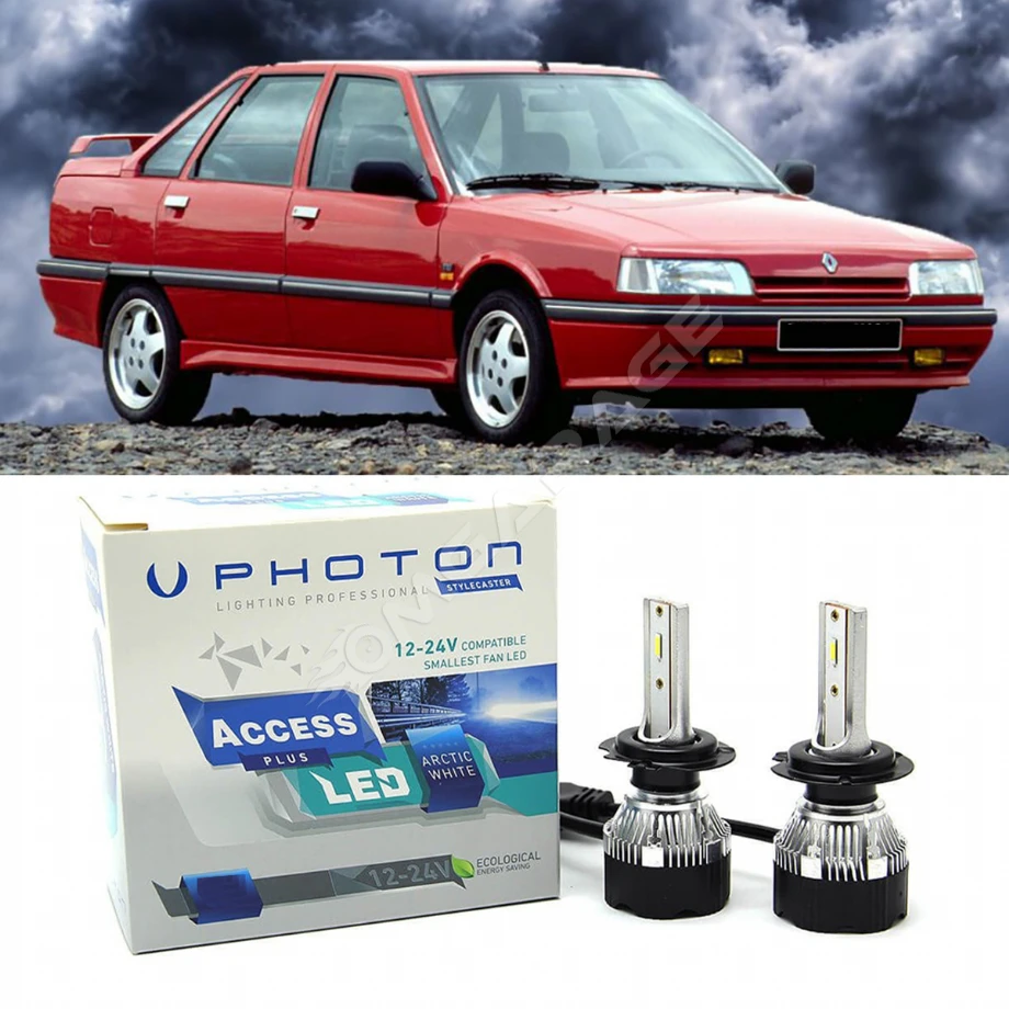 Renault 21 Led Xenon Uzun + Kısa Far Ampulü H4 Access Yeni Seri Beyaz
