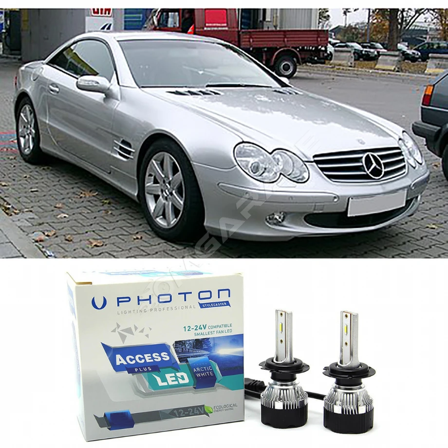 Mercedes SL R230 Led Xenon Kısa Far Ampulü H7 Access Yeni Seri Beyaz