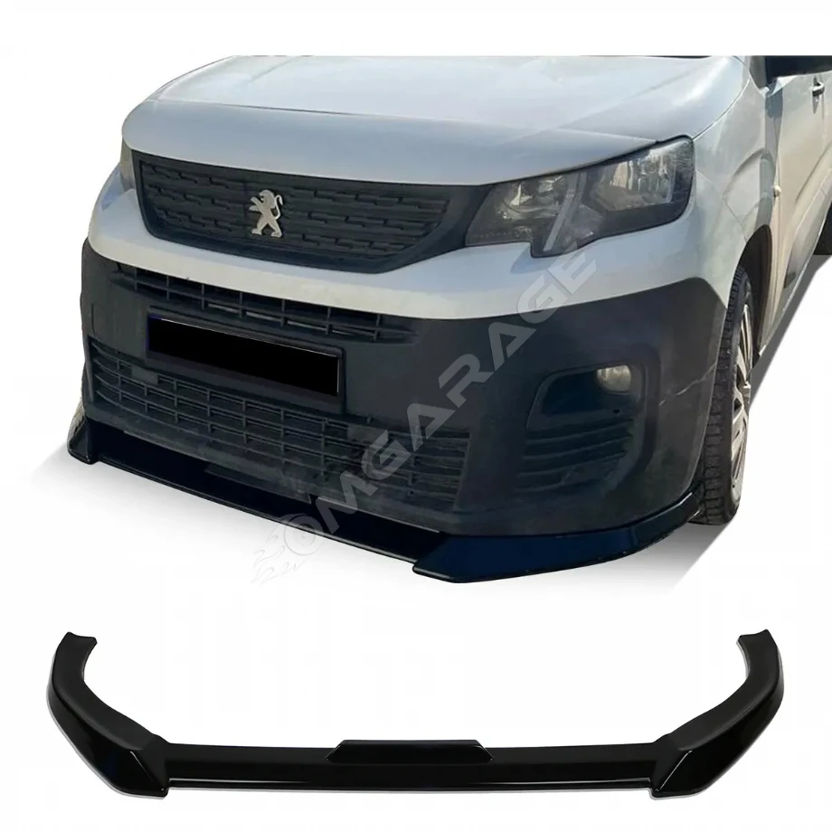 Peugeot Rifter Ön Lip Plastik Parlak Siyah karlık-ön-ek-bodykit 2018 2019 2020 2021 2022 2023 2024