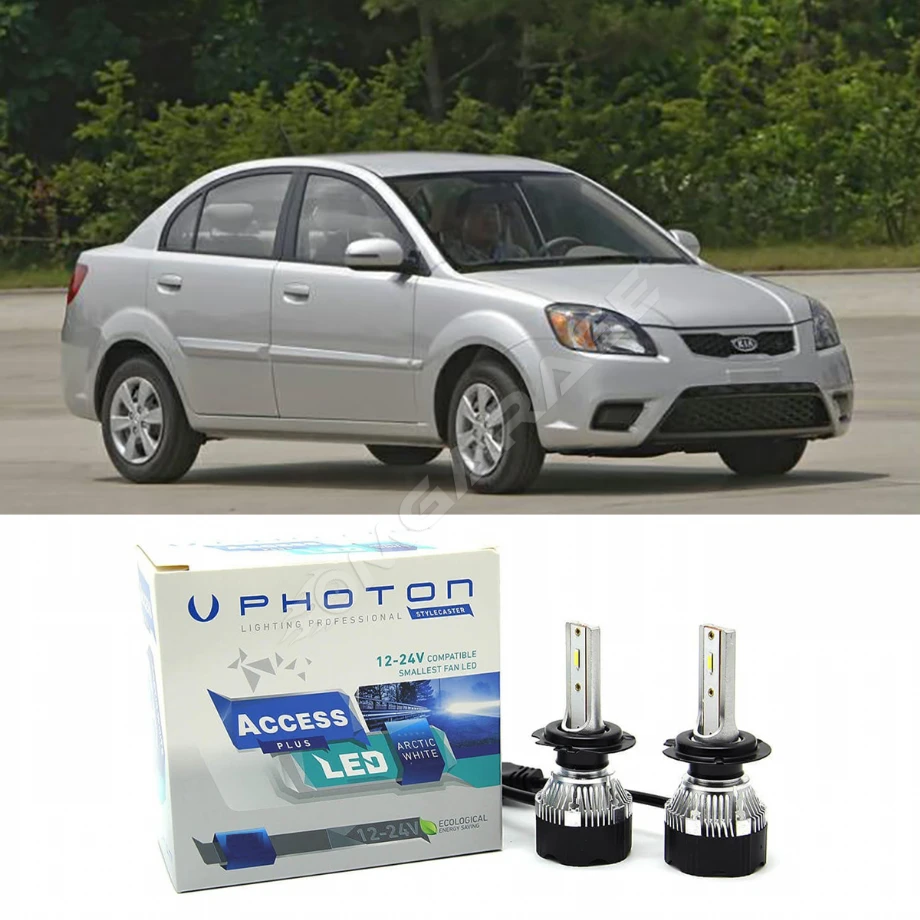 Kia Rio Led Xenon Uzun + Kısa Far Ampulü H4 Access Yeni Seri Beyaz 2000-2011