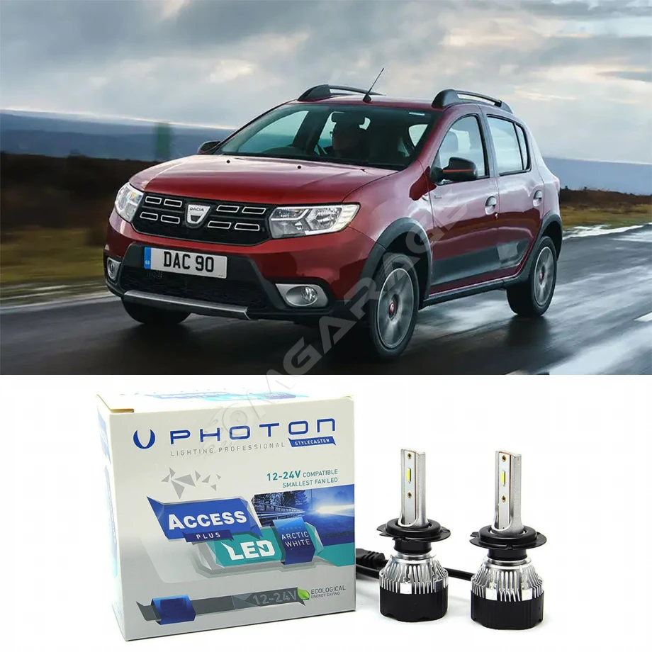 Dacia Sandero Stepway Uzun Led Xenon Far Ampulü H7 Access Yeni Seri Beyaz 2016-2020