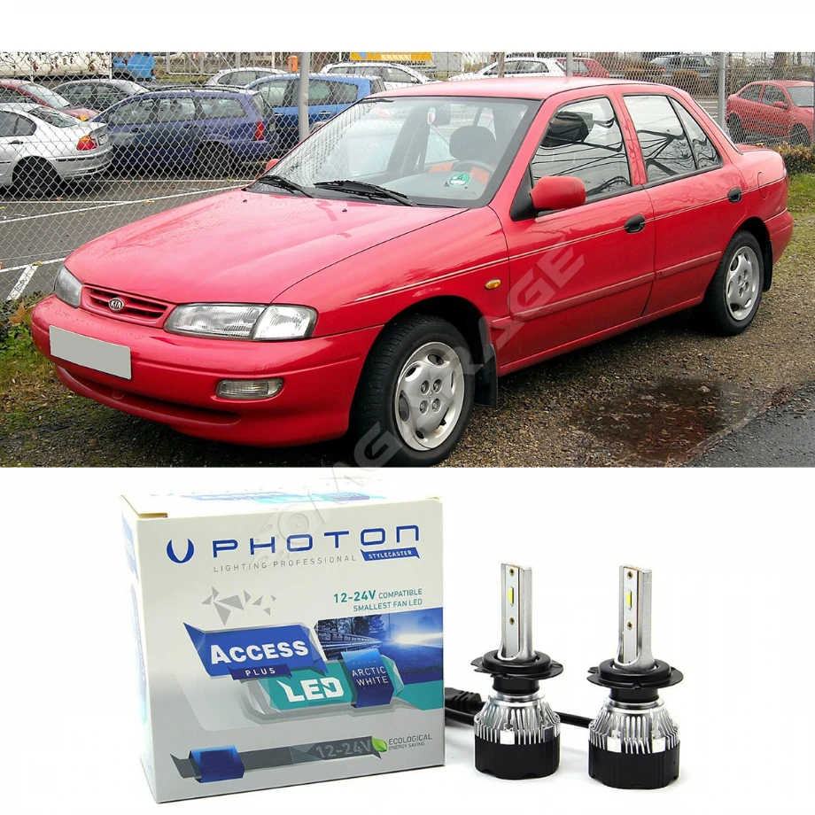 Kia Sephia Led Xenon Uzun + Kısa Far Ampulü H4 Access Yeni Seri Beyaz 1992-2004