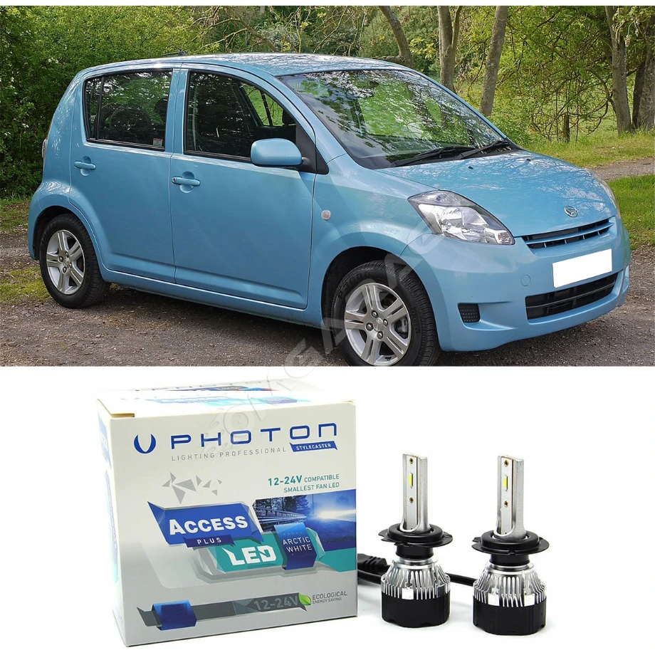Daihatsu Sirion Led Xenon Uzun + Kısa Far Ampulü H4 Access Yeni Seri Beyaz