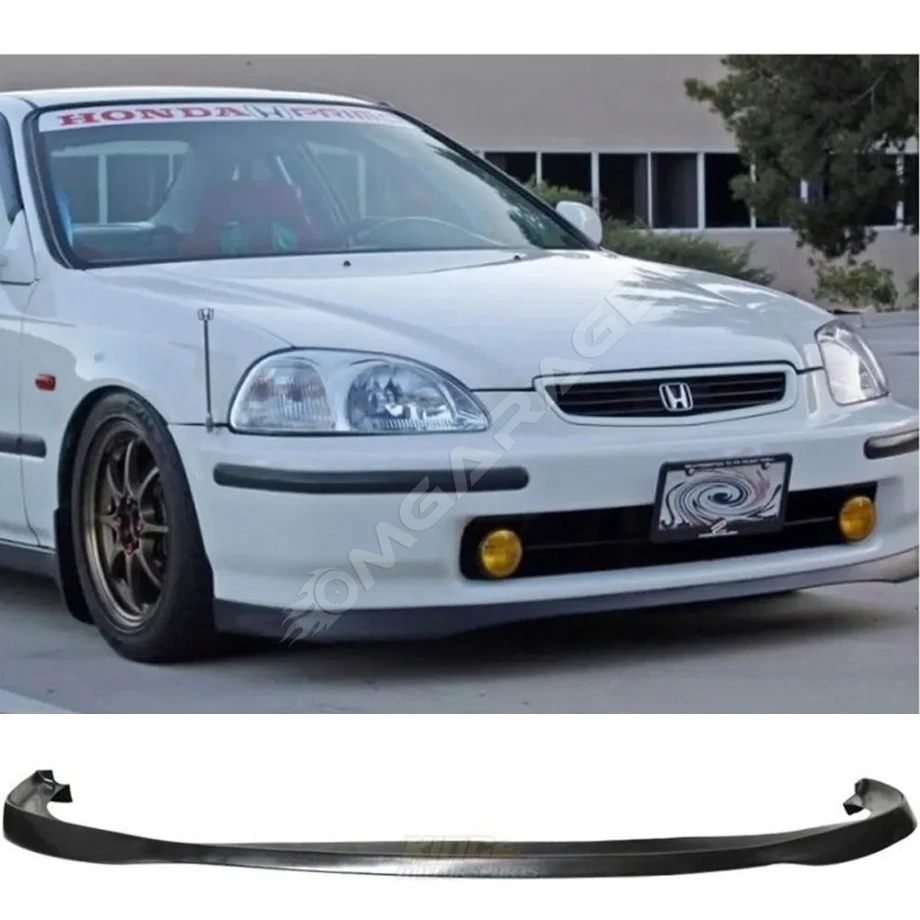 Honda Civic Sir Ön Lip Plastik Parlak Siyah karlık-ön-ek-bodykit 1996 1997 1998 Makyajsız Kasa