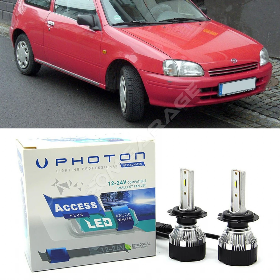 Toyota Starlet Led Xenon Uzun+Kısa Far Ampulü H4 Access Yeni Seri Beyaz