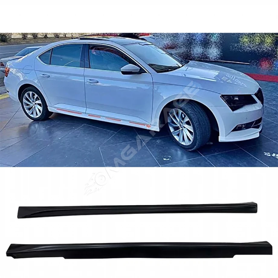 Skoda Superb Aero Yan Marşpiyel Seti Mat Siyah Plastik 2 Adet 2015 2016 2017 2018 2019