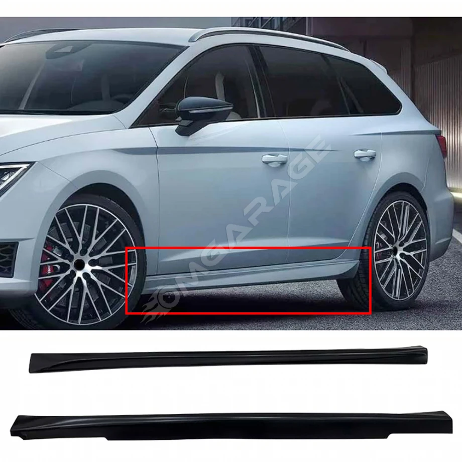 Skoda Superb HB Yan Marşpiyel Seti Mat Siyah Plastik 2 Adet 2015 2016 2017 2018 2019