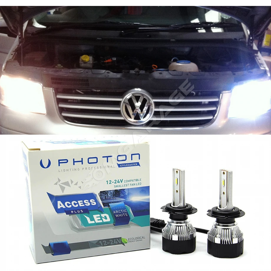 Vw Transporter T5 Led Xenon Uzun + Kısa Far Ampulü H4 Access Yeni Seri Beyaz