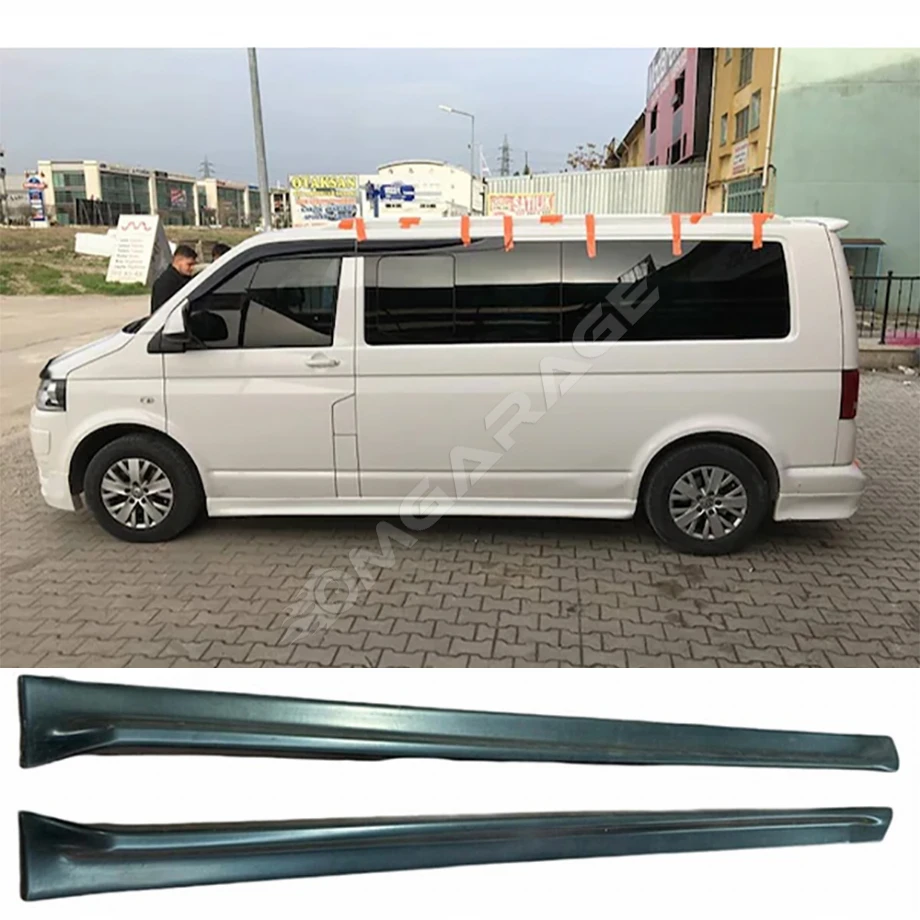 Vw Transporter T5 Yan Marşpiyel Seti Mat Siyah Plastik 2 Adet 2014-2017