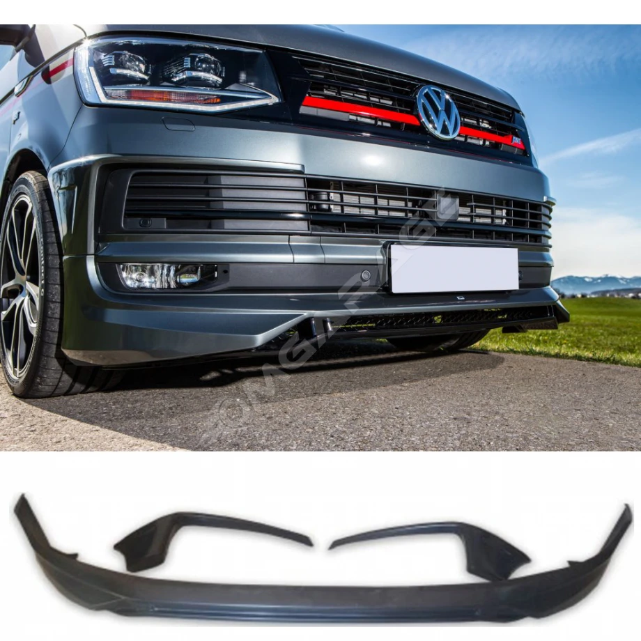 Vw Transporter T7 ABT 3 Parça Ön Ek Plastik Siyah karlık-ön-ek-bodykit 2016 2017 2018 2019 2020 2021