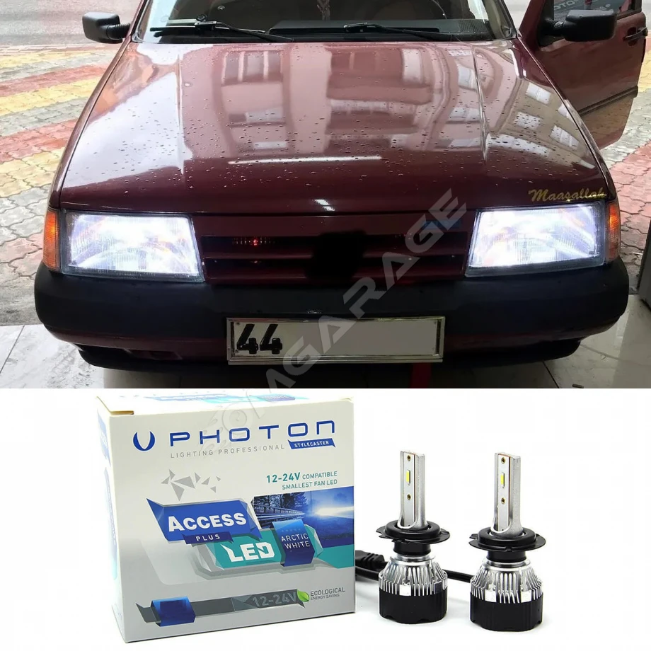 Fiat Tempra Led Xenon Uzun + Kısa Far Ampulü H4 Access Yeni Seri Beyaz