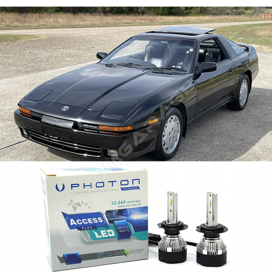 Toyota Supra Uzun+Kısa Far Ampulü H4 Access Yeni Seri Beyaz 1989-1992