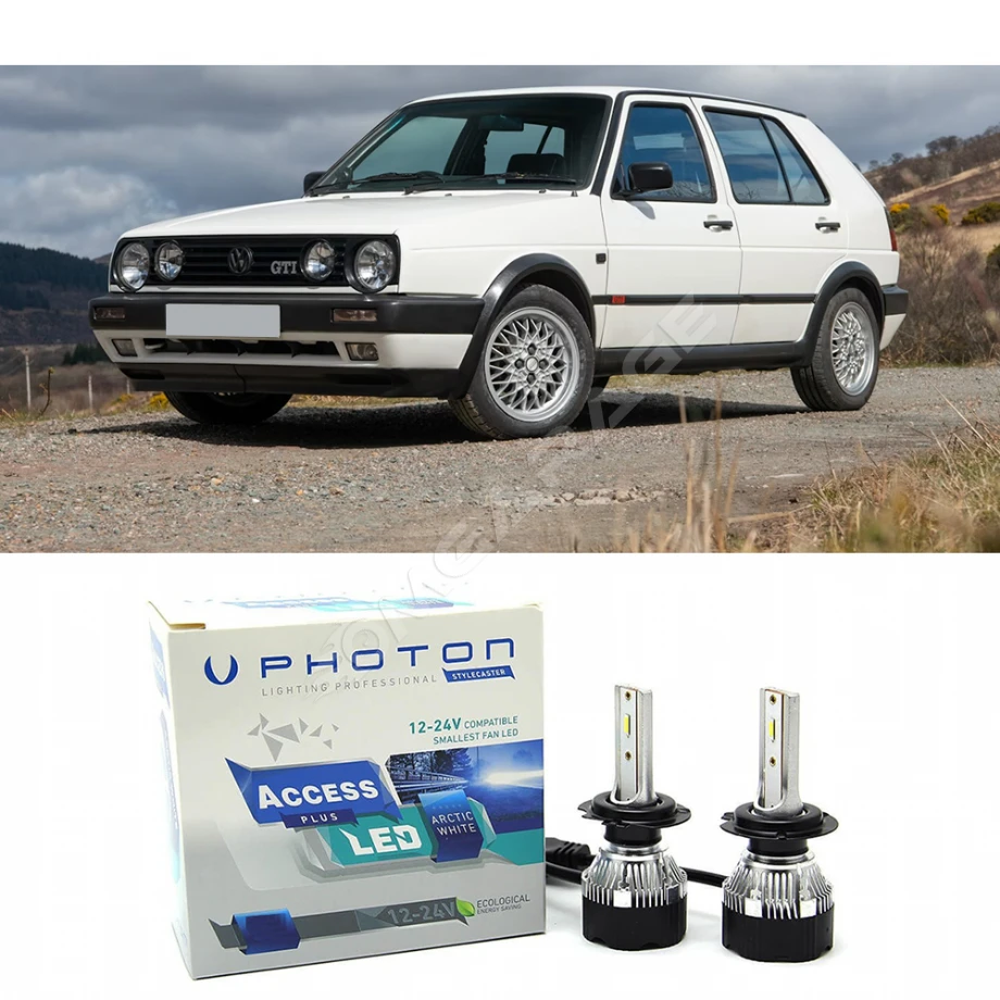 Vw Golf 2 Uzun+Kısa Far Ampulü H4 Access Yeni Seri Beyaz 1983-1992