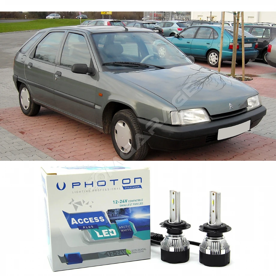 Citroen ZX Led Xenon Uzun + Kısa Far Ampulü H4 Access Yeni Seri Beyaz